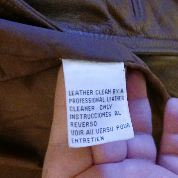 Vintage 80s Together Leather Double Breasted Maxi Trench Coat Brown Womens Sz 16 - Picture 14 of 16